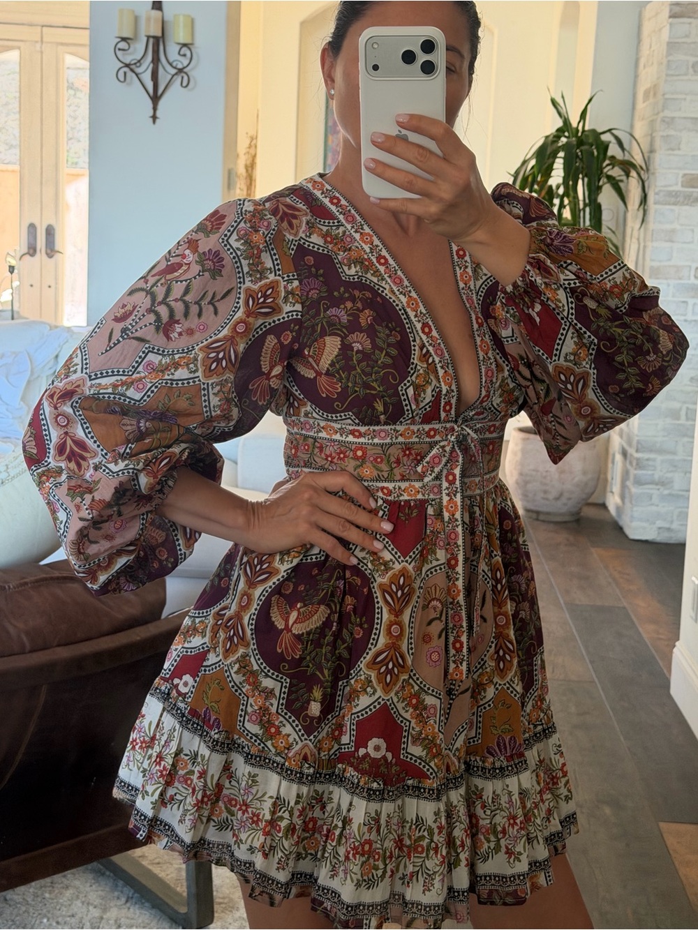 Caroline Constas, Zimmerman V-Neck Mini Dress